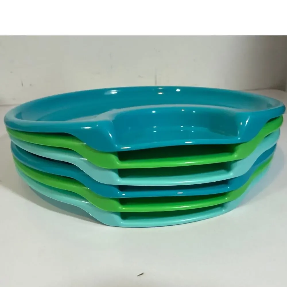 Pampered Chef Party Outdoor Picnic Plastic Plates Set of 6 -p;#2823 Retired